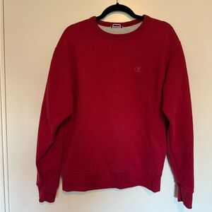 Champion Red Crewneck Sweater Classic Style